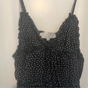 Fleur du Mal polka dot camo tank crop top S